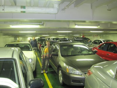 Waiting to leave the ferry