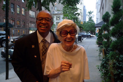 Elaine Stritch with Dwight Owsley, the concierge