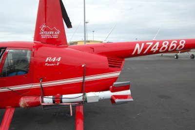 Robinson R44 with Magnetometer Bird at Merrill