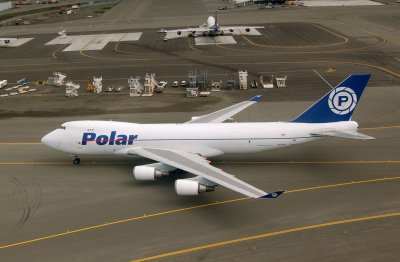 Polar 747 Freighter N453PA at ANC (an old PanAm 707 tail number)