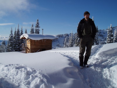 Martin and his sauna house