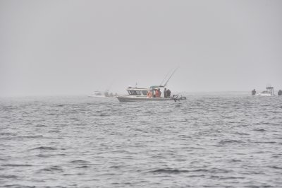 Charter boat fishing off the coast of Vancouver Island.