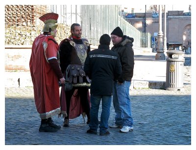 Roman soldiers cater for tourist
