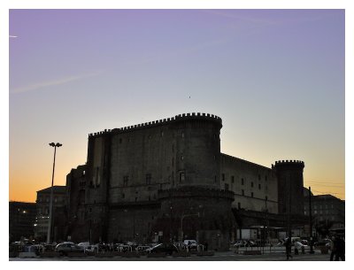 Roman fortress in the dusk