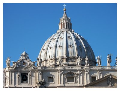 Michelangelo's mighty silver-blue dome