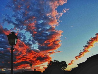 Pink clouds