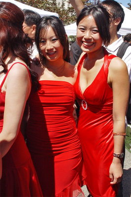 The women in red