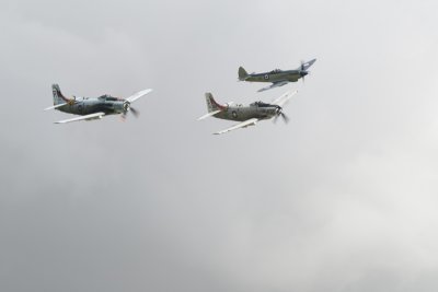 Skyraiders and Seafire