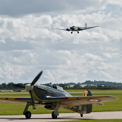 Hurricane and Ju-52