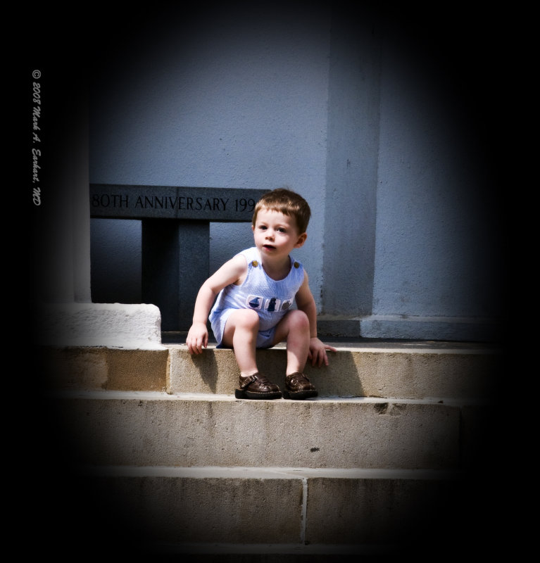 Sitting On The Steps of The Chapel on UGA's North Campus