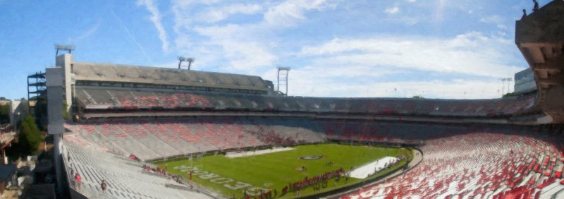 Sanford Stadium Panorama (Oil)