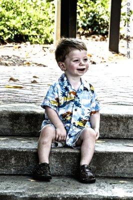 Eli Poses On The Steps In Front Of The UGA Arches (Take 3)