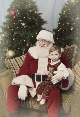 Eli In Santa's Lap (Antique Version)
