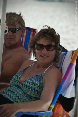 Greg & Laura Sittin' On The Beach