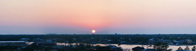 Orange Beach Sunset Panorama