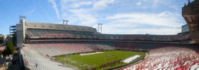 Sanford Stadium Panorama (Oil)