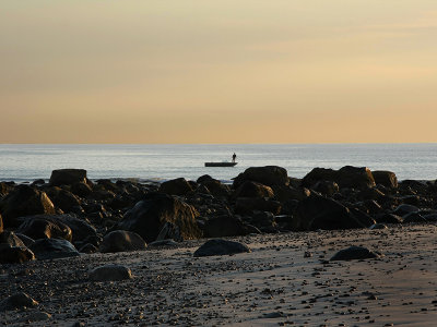 Lone Fisherman at Sunrise   Atlantic coast