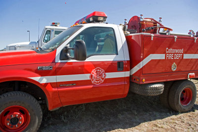 2744 Day 3 - Fire vehicles at the Cromer school parking lot and adjacent field.