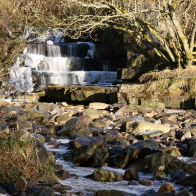 Teesdale falls in winter
