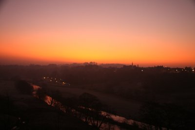 Winter Sun Rise looking over Bishop Auckland in County Durham