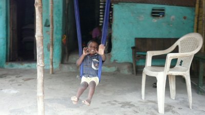 La pauvreté n'enlève pas le sourire ici, heureusement!