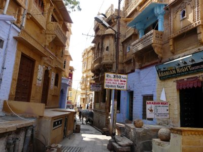 Les petites ruelles dans le fort de Jaisalmer
