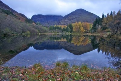 Reflections at Loch by Glencoe Hostel