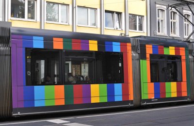 Technicolour tram