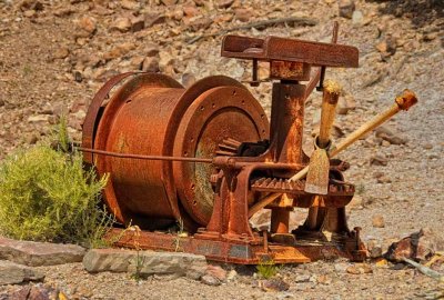 Old mine machinery