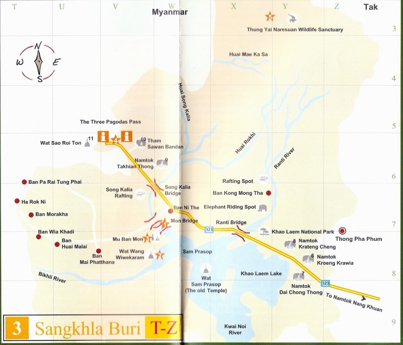 Kanchanaburi Map - Sangkhla buri