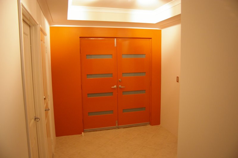Inside of front entrance........at night.