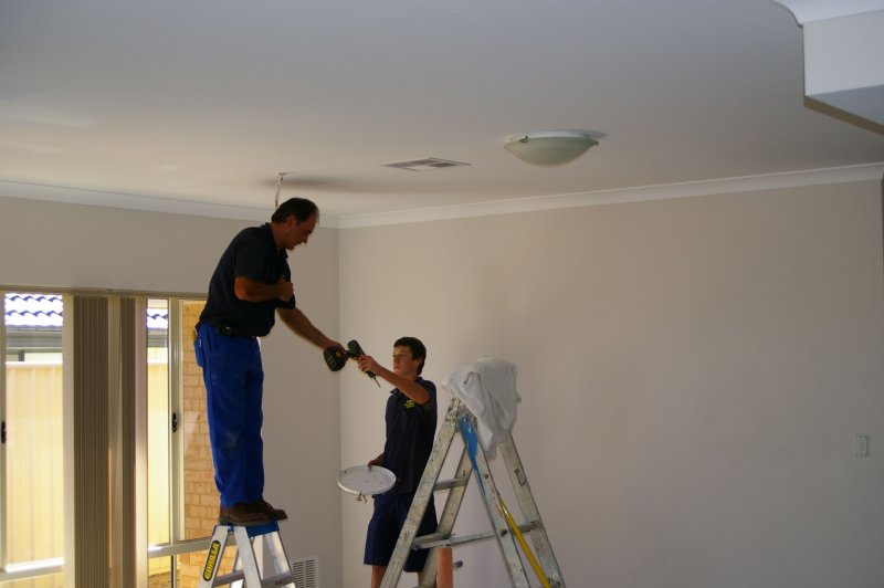 Lightfittings going up.