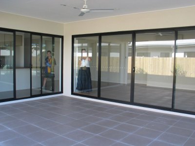 The back patio.