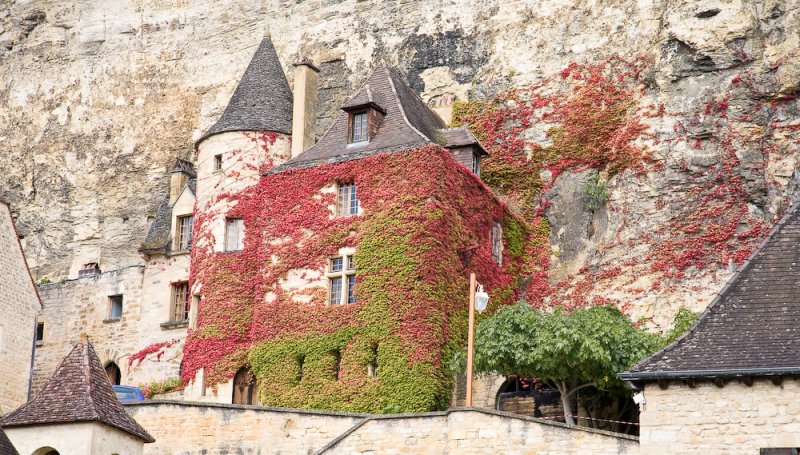 Houses against the cliff