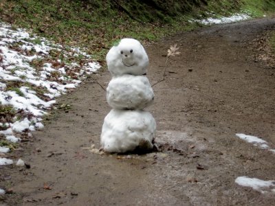 Snowman on Halls Valley Trail