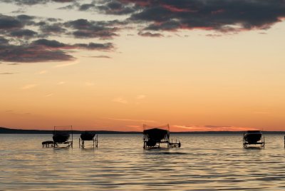 Sunset over Pigeon Lake