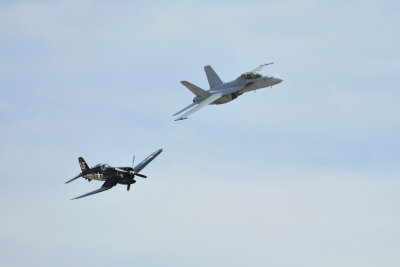 F-18 and F4U Coursair