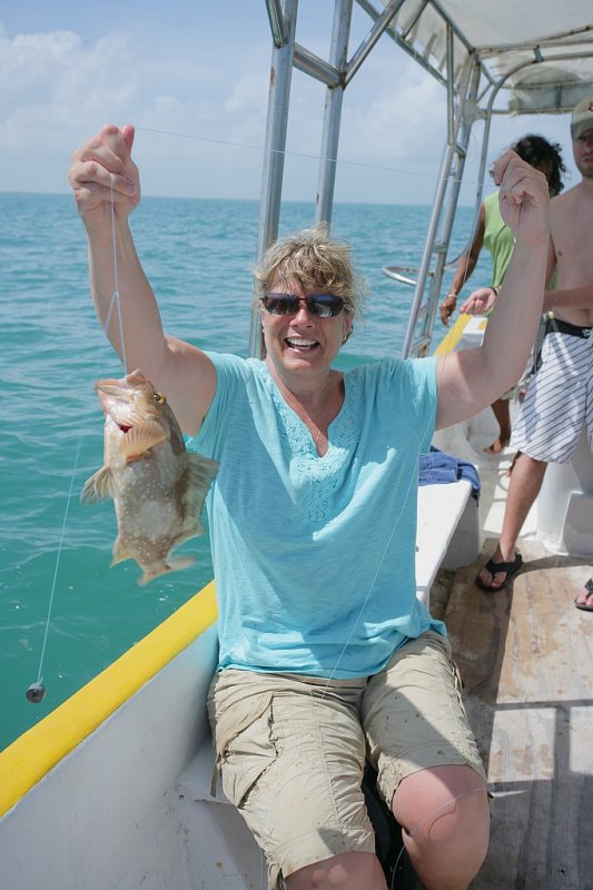 Denise with a grouper