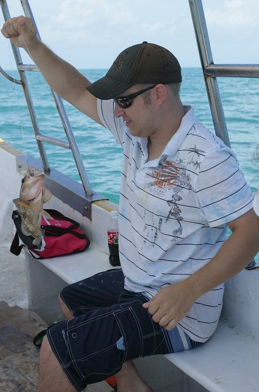 Justin with his catch