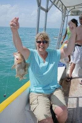Denise with a grouper
