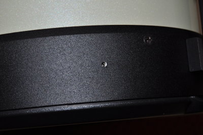 Empty screw hole.