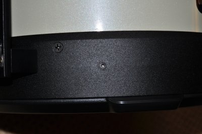 Empty screw hole.