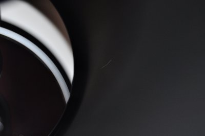 Scratch on inside of the tube.