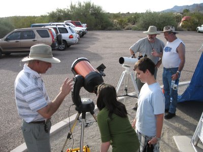 Bill Shaheen - blessing his new telescope?