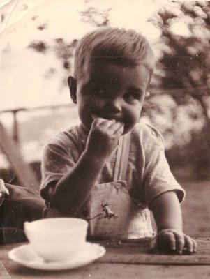 Summer 1953 - Tea Time at D'Hour Shweir