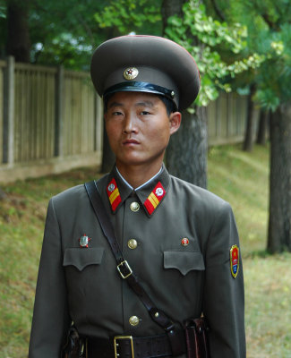 North Korean border guard