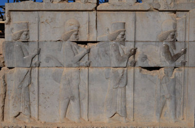 Persian warriors on Apadana Steps