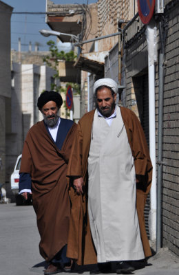Holy men in discussion