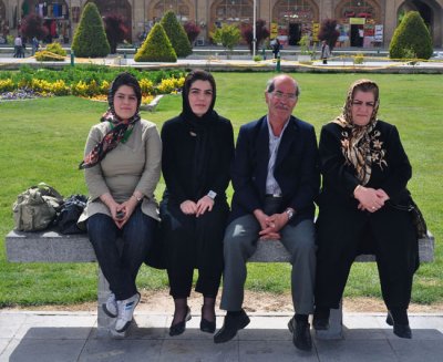 Happy family in Khomeini Square