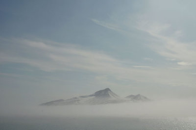 Fog in Van Keulenfjorden